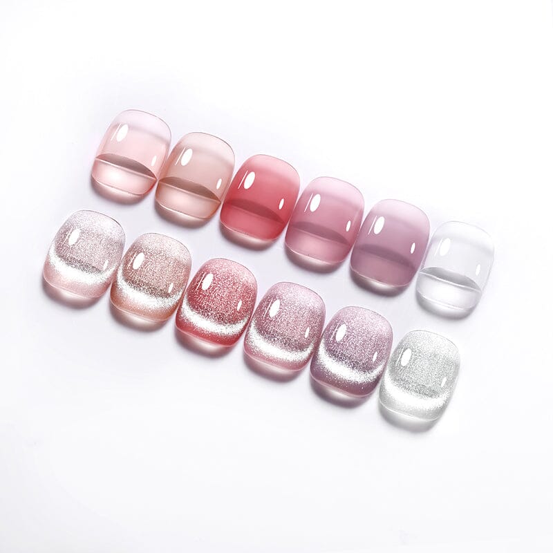 Jelly Nude & Cat Magnetic Gel 6 Colors Gel Polish Set 10 10ml with Magnetic Stick Gel Nail Polish BORN PRETTY 