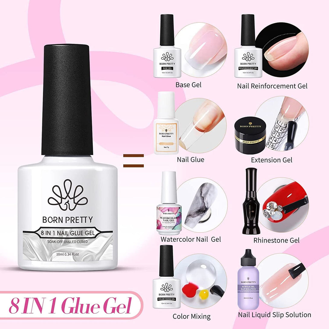 [US ONLY] Summer Gel Nail Kit with 48W Lamp 12 Colors Gel Polish Kits & Bundles BORN PRETTY 
