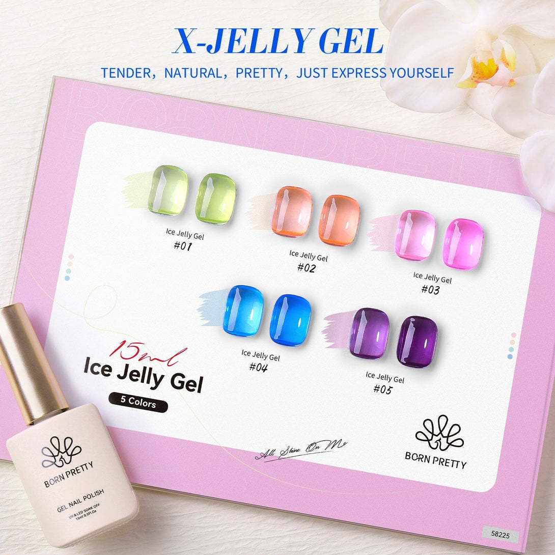 X-Jelly Gel HEMA FREE Gel Ice Jelly 06 15ml Gel Nail Polish BORN PRETTY 