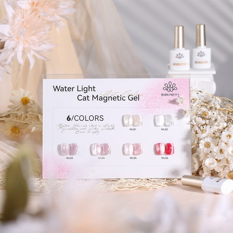 Color Card for Water Light Cat Magnetic Gel (SKU:58465) Gel Nail Polish BORN PRETTY 