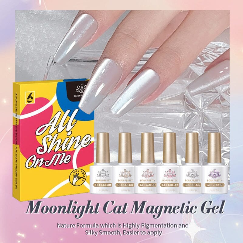 6 Colors Set Moonlight Cat Magnetic Gel Kits & Bundles BORN PRETTY 