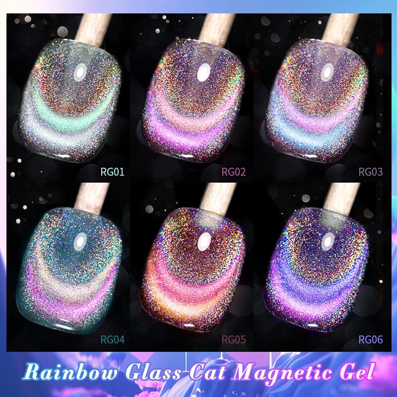 Rainbow Glass Cat Magnetic Gel 10ml Gel Nail Polish BORN PRETTY 