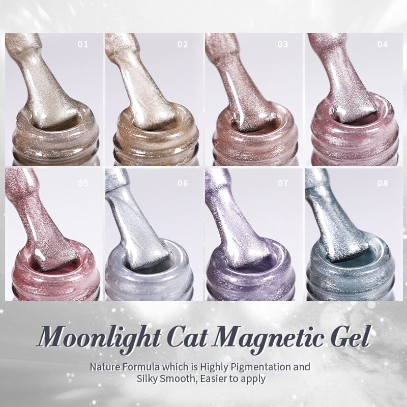 8 Colors Moonlight Cat Magnetic Gel Polish Set 10ml Gel Nail Polish BORN PRETTY 