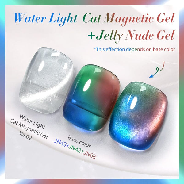 4pcs Set #02 Water Light Cat Magnetic Gel & Jelly Nude Gel Gel Nail Polish BORN PRETTY 