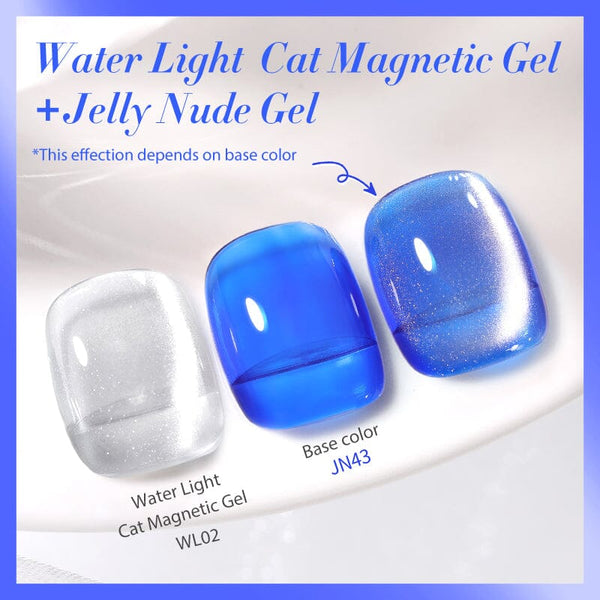 2pcs Set #15 Water Light Cat Magnetic Gel & Jelly Nude Gel Gel Nail Polish BORN PRETTY 