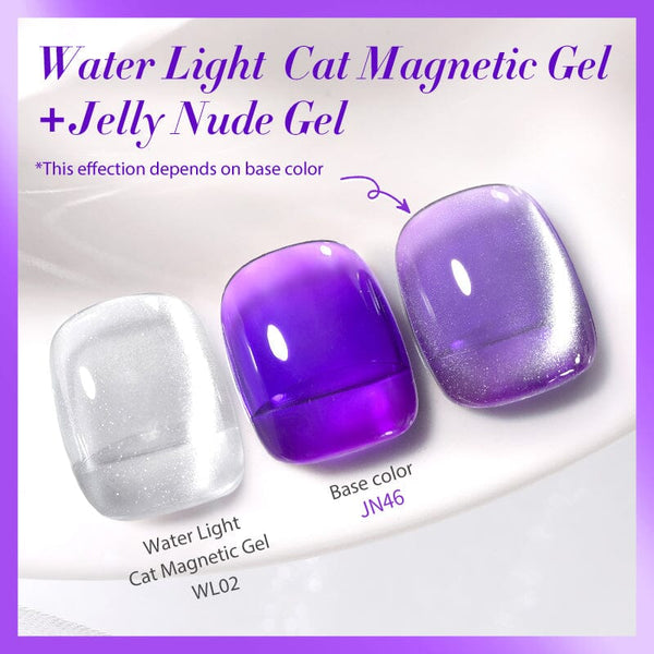 2pcs Set #16 Water Light Cat Magnetic Gel & Jelly Nude Gel Gel Nail Polish BORN PRETTY 