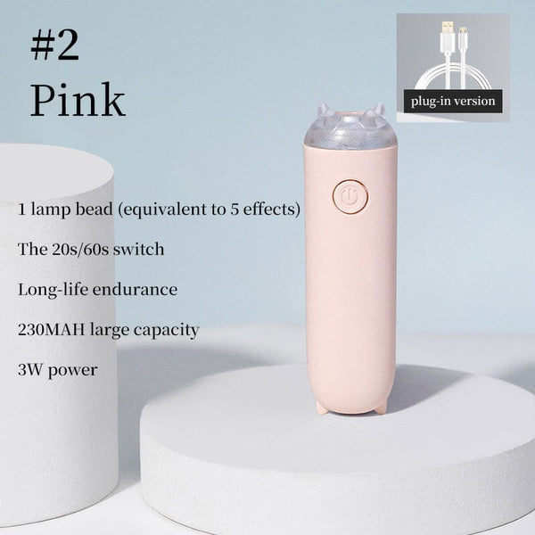 Pink Handheld Nail Lamp 3W Tools & Accessories No Brand 