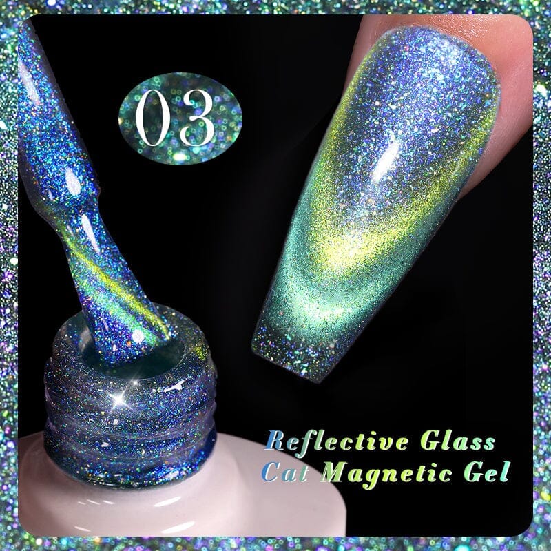 【Super Deals】Reflective Glass Cat Magnetic Gel 10ml Gel Nail Polish BORN PRETTY 03 