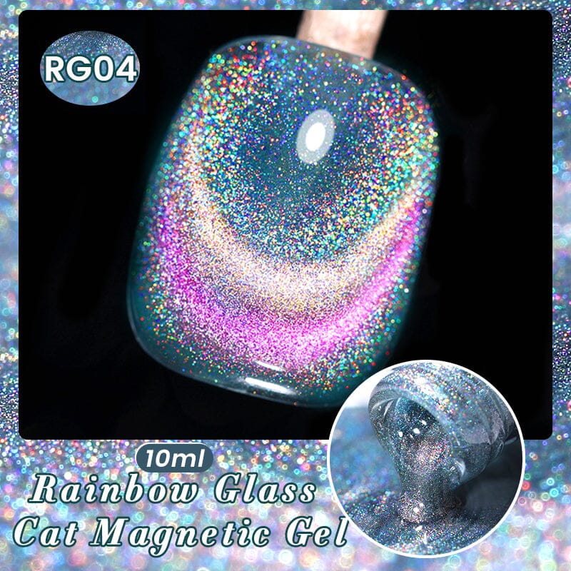 Rainbow Glass Cat Magnetic Gel 10ml Gel Nail Polish BORN PRETTY RG04 
