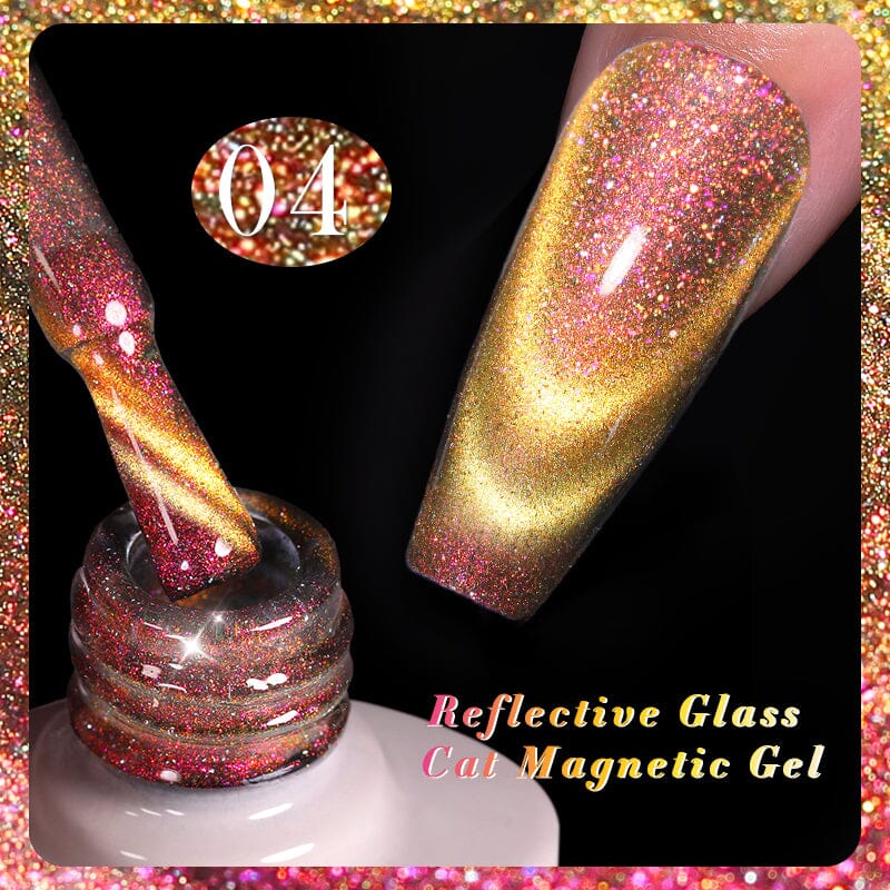Reflective Glass Cat Magnetic Gel 10ml Gel Nail Polish BORN PRETTY 04 