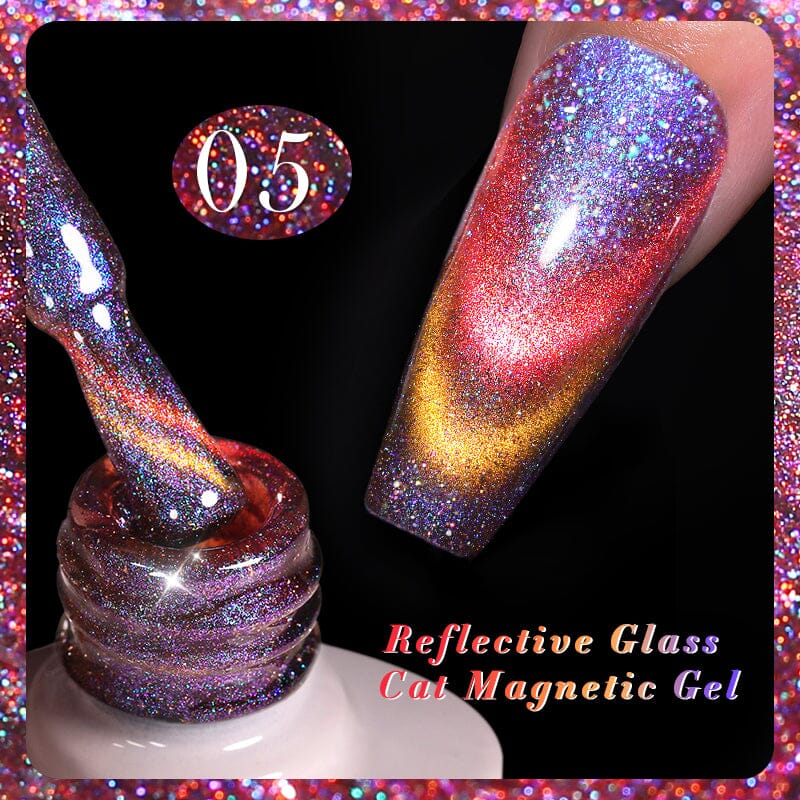Reflective Glass Cat Magnetic Gel 10ml Gel Nail Polish BORN PRETTY 05 