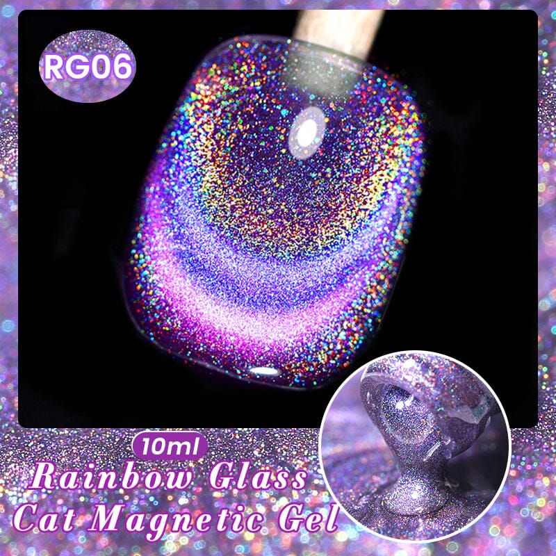 Rainbow Glass Cat Magnetic Gel 10ml Gel Nail Polish BORN PRETTY RG06 