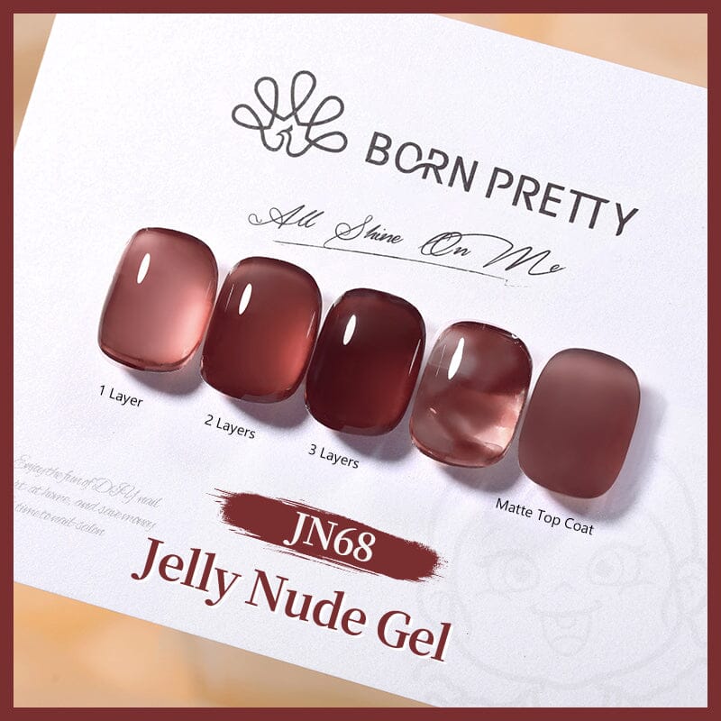 Jelly Nude Gel Polish JN68 10ml Gel Nail Polish BORN PRETTY 