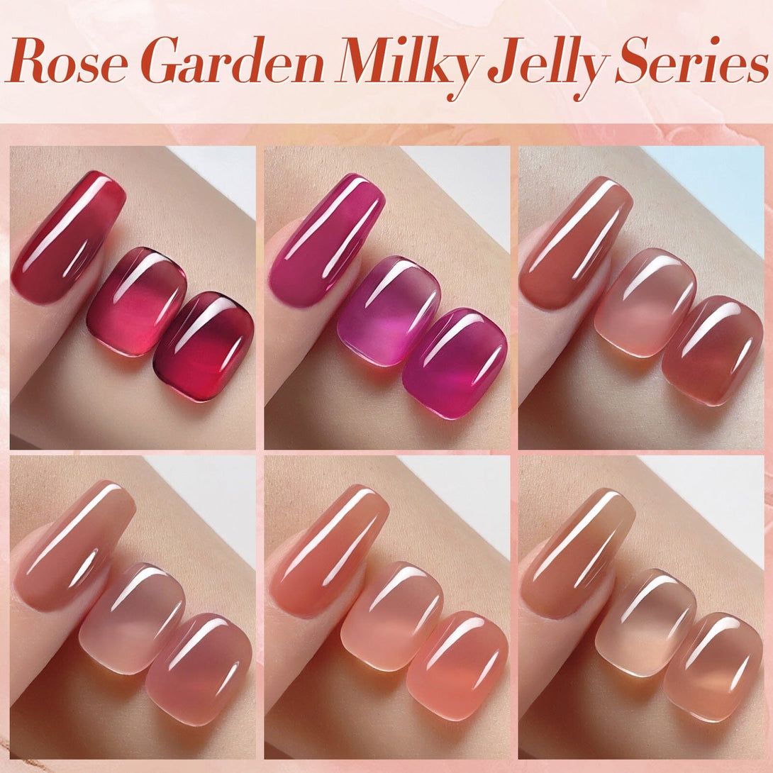 Rose Garden Milky Jelly Gel 6 Colors Set 7ml Gel Nail Polish BORN PRETTY 