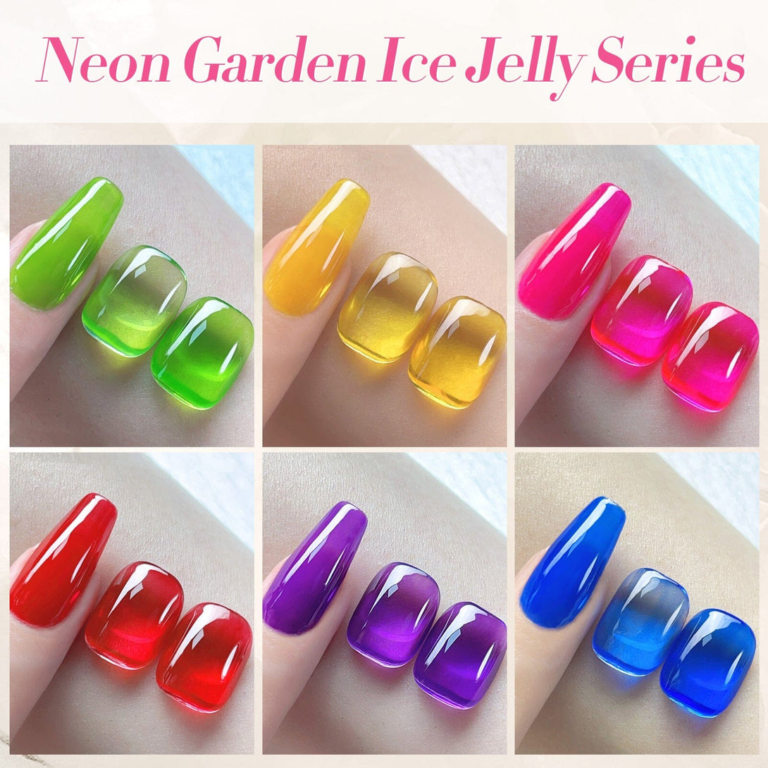 Neon Garden - 6 Colors Gel Polish Set 7ml Spring Summer Ice Jelly Gel Gel Nail Polish BORN PRETTY 