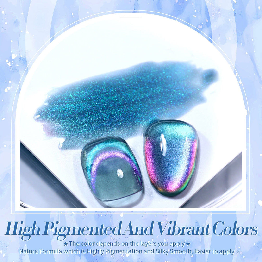 Glass Cat Magnetic Gel - Blue 15ml Gel Nail Polish BORN PRETTY 