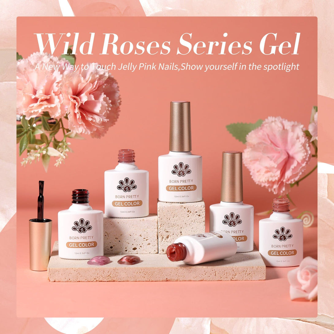 Wild Roses - 6 Colors Jelly Gel Polish Set Kits & Bundles BORN PRETTY 