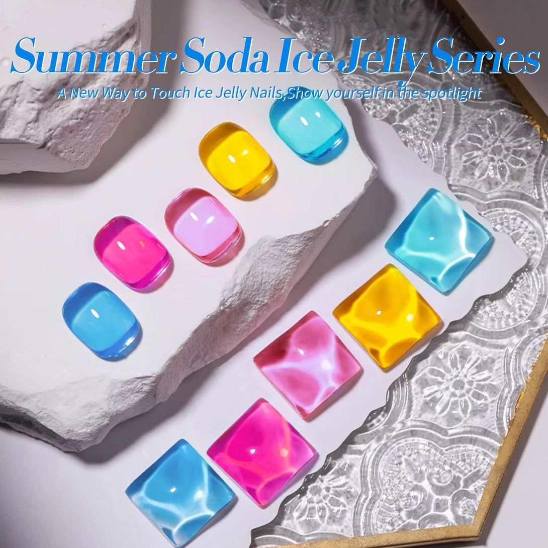 Summer Soda 6 Colors Gel Polish Set 7ml Spring Summer Ice Jelly Gel Gel Nail Polish BORN PRETTY 