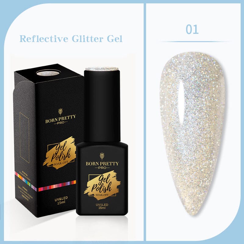 Reflective Glitter Gel Polish #01 15ml Gel Nail Polish BORN PRETTY 