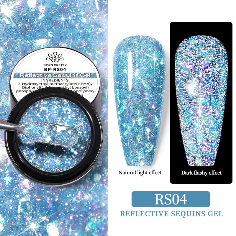 Reflective Sequins Gel 5g Gel Nail Polish BORN PRETTY RS04 
