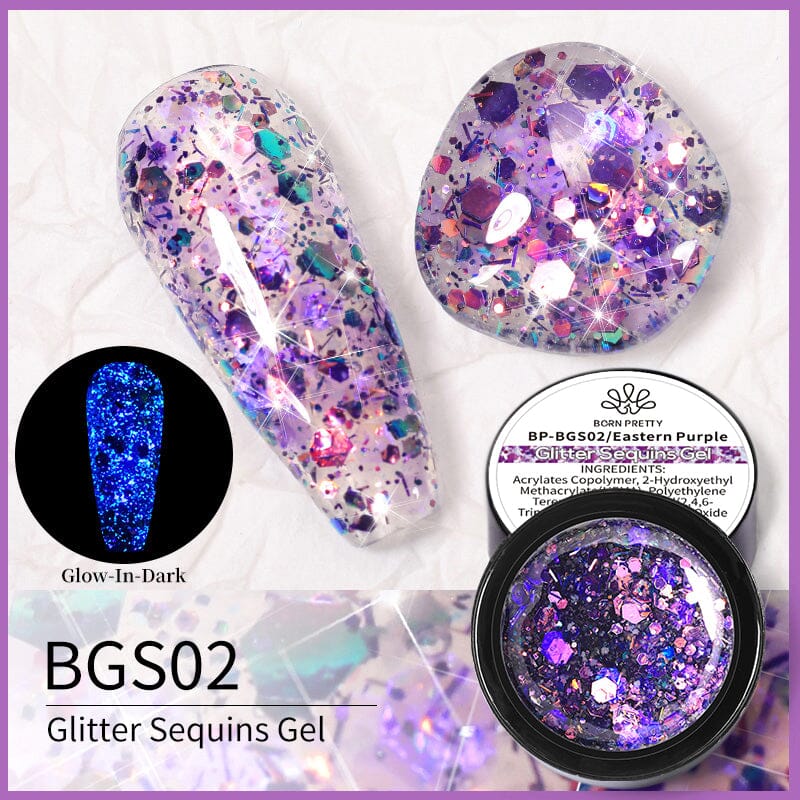 Glitter Sequins Nail Gel Gel Nail Polish BORN PRETTY BGS02 