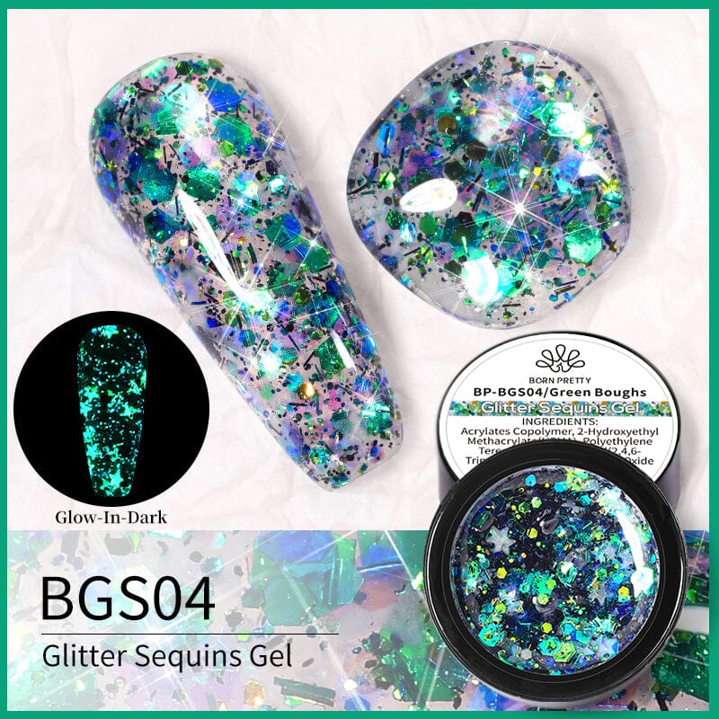 Glitter Sequins Nail Gel Gel Nail Polish BORN PRETTY BGS04 