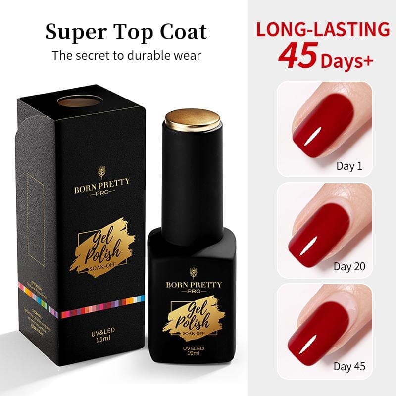 【Super Deals】Super Top Coat Pro 15ml Gel Nail Polish BORN PRETTY 