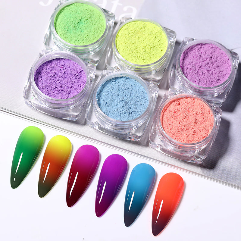 qianli Thermochromic Pigment Thermal Color Change Temperature Nail Art  Gradient Powder