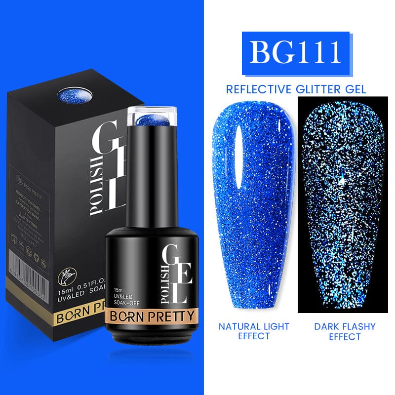 Reflective Glitter Gel Polish 15ml Gel Nail Polish BORN PRETTY BG111 