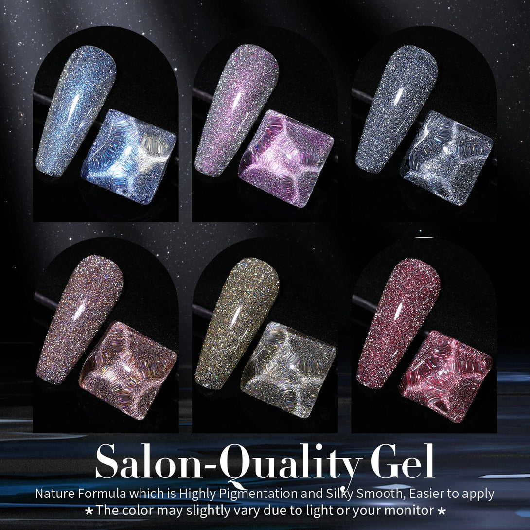 Reflective Glitter - 6 Colors 10ml Gel Polish Set Gel Nail Polish BORN PRETTY 