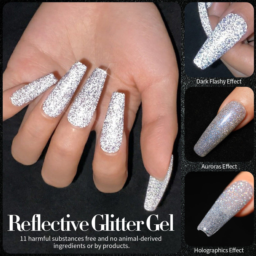 Reflective Glitter - 6 Colors 10ml Gel Polish Set Gel Nail Polish BORN PRETTY 