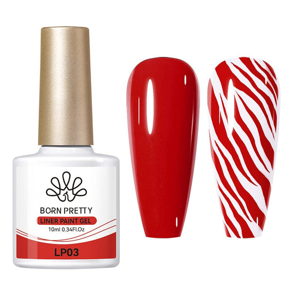 Red Liner Paint Gel 10ml LP03 Gel Nail Polish BORN PRETTY 