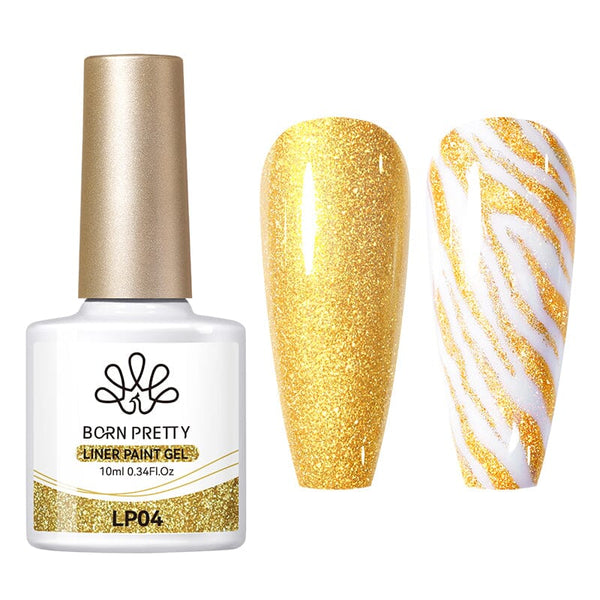 Gold Liner Paint Gel 10ml LP04 Gel Nail Polish BORN PRETTY 