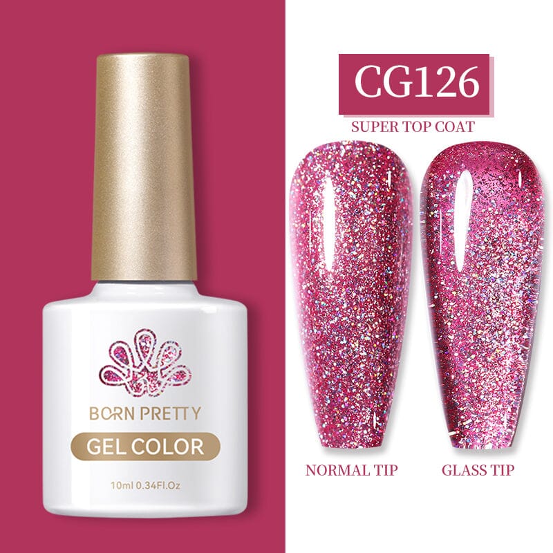 Red Glitter Sequins Color Gel Polish CG126 10ml Gel Nail Polish BORN PRETTY 