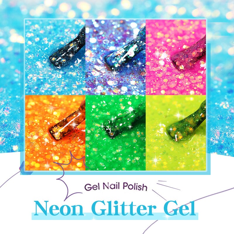 Neon Glitter Gel Polish 7ml Gel Nail Polish UR SUGAR 