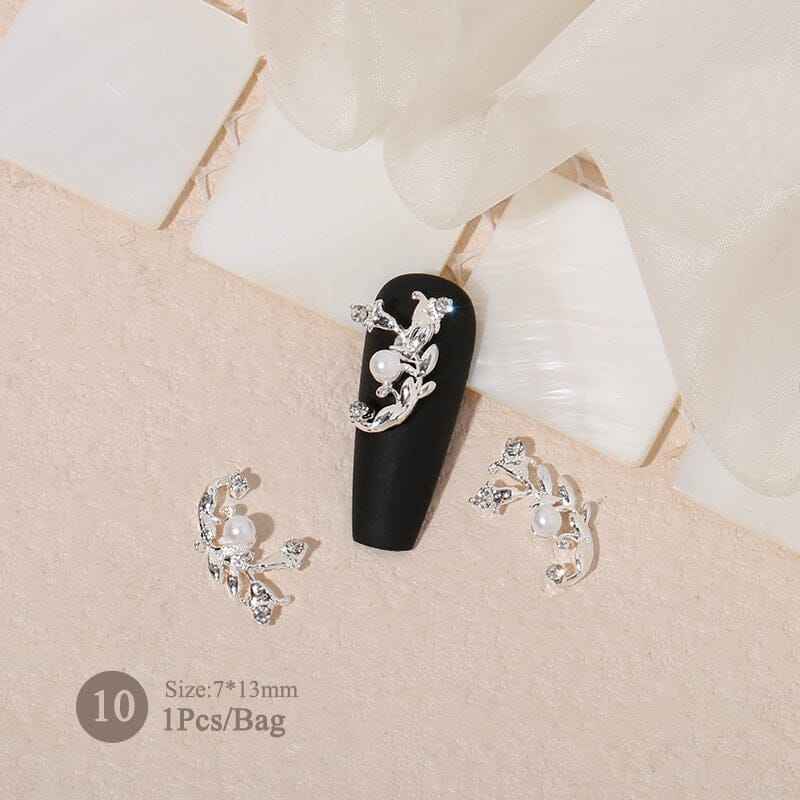 Butterfly Heart Pearly Alloy Nail Decoration DIY Nails BORN PRETTY 10 