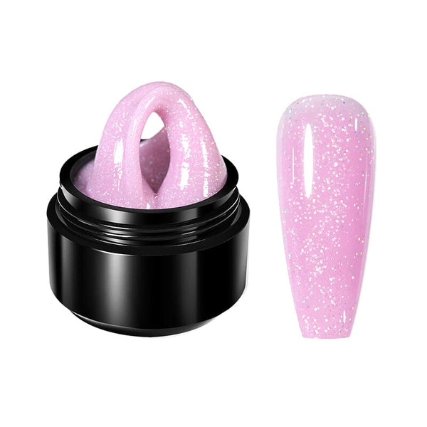 Pink Glitter Non Stick Hand Extension Nail Gel 15ml NSG14 Gel Nail Polish BORN PRETTY 