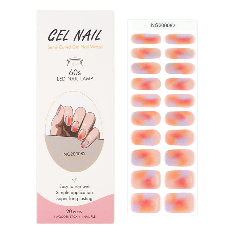 20 Tips Semi Cured Gel Nail Strips DIY Nails BORN PRETTY 