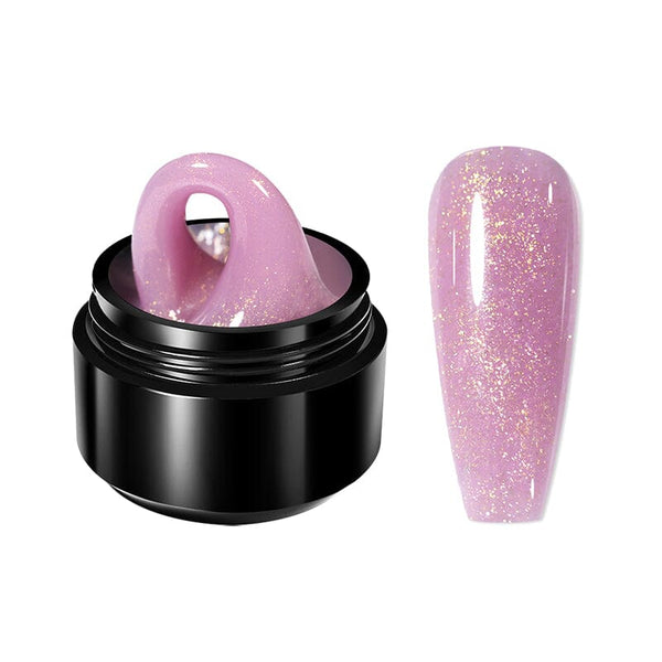 Pink Glitter Non Stick Hand Extension Nail Gel 15ml NSG18 Gel Nail Polish BORN PRETTY 