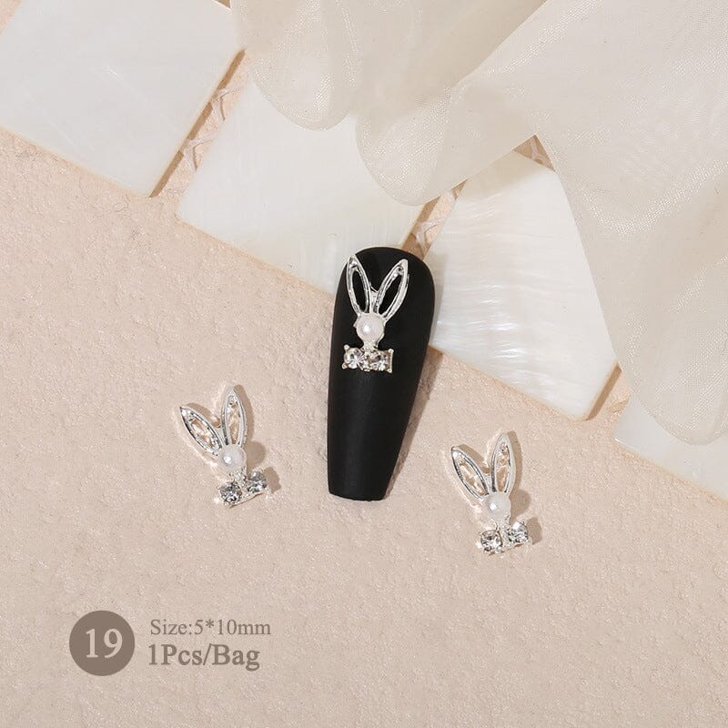 Butterfly Heart Pearly Alloy Nail Decoration DIY Nails BORN PRETTY 19 
