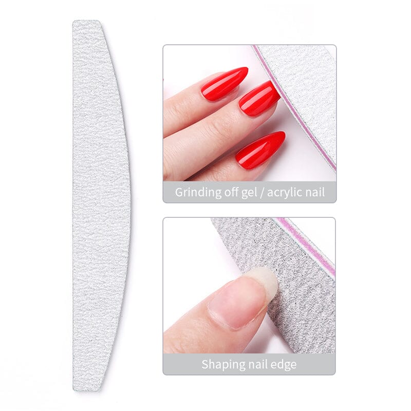 White Curved Nail File 100/180 – BORN PRETTY