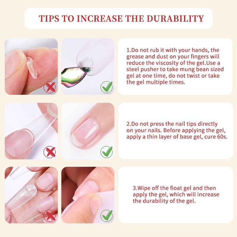 Transparent Solid Nail Tips Gel 5g Tools & Accessories BORN PRETTY 