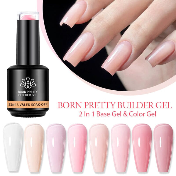 BORN PRETTY Builder Gel Base & Color 2 in 1 Gel Nail Polish BORN PRETTY 15ml/bottle 