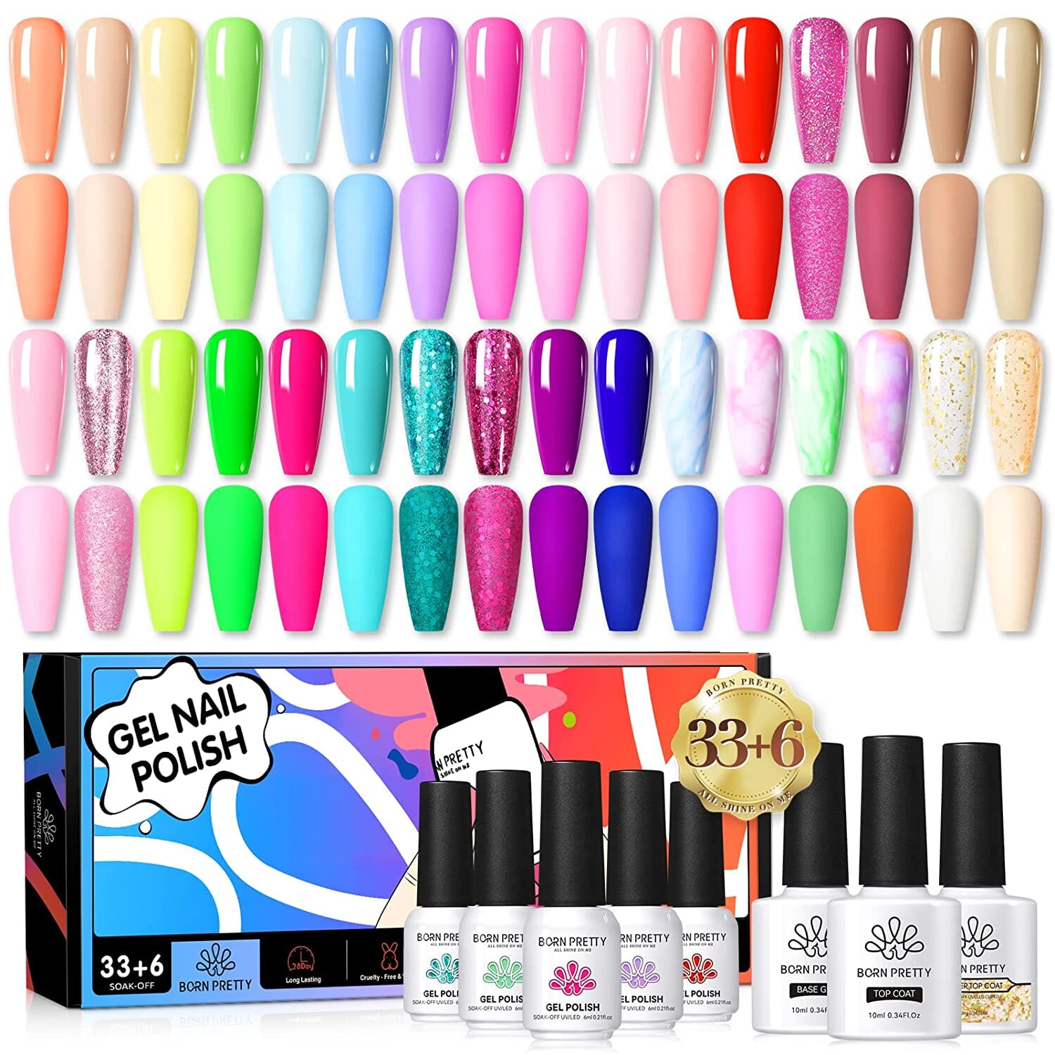 [US ONLY] 39Pcs Pastel Color Gel Polish Set