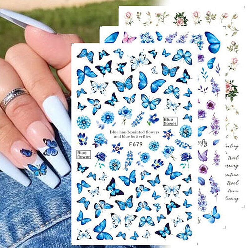 2Pcs Butterfly Nail Stickers DIY Nails BORN PRETTY 