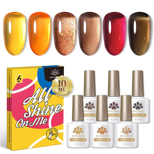[US ONLY] Jelly Amber Gel 6 Colors Set BORN PRETTY 