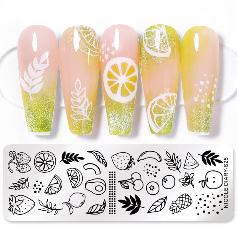 Rectangle Nail Stamping Plate S25 Stamping Nail BORN PRETTY 