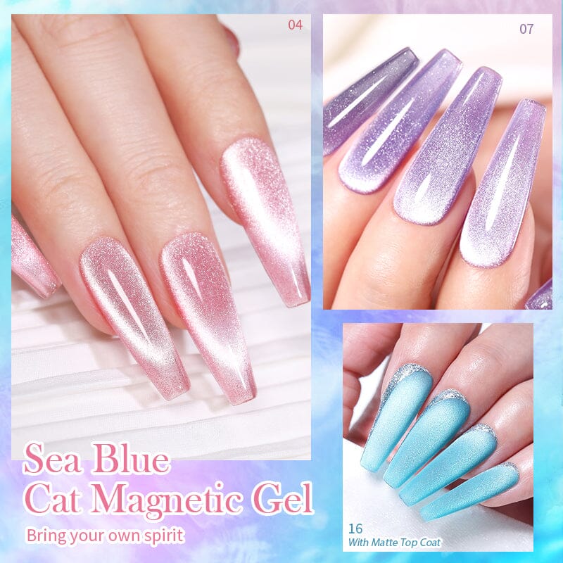 18 Colors Sea Blue Cat Magnetic Gel 10ml Kits & Bundles BORN PRETTY 