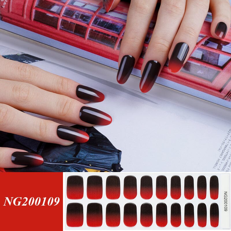 20 Tips Semi Cured Gel Nail Strips DIY Nails BORN PRETTY NG200109 