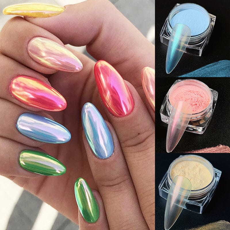 8 Colors Neon Pearly Nail Powder Nail Powder BORN PRETTY 